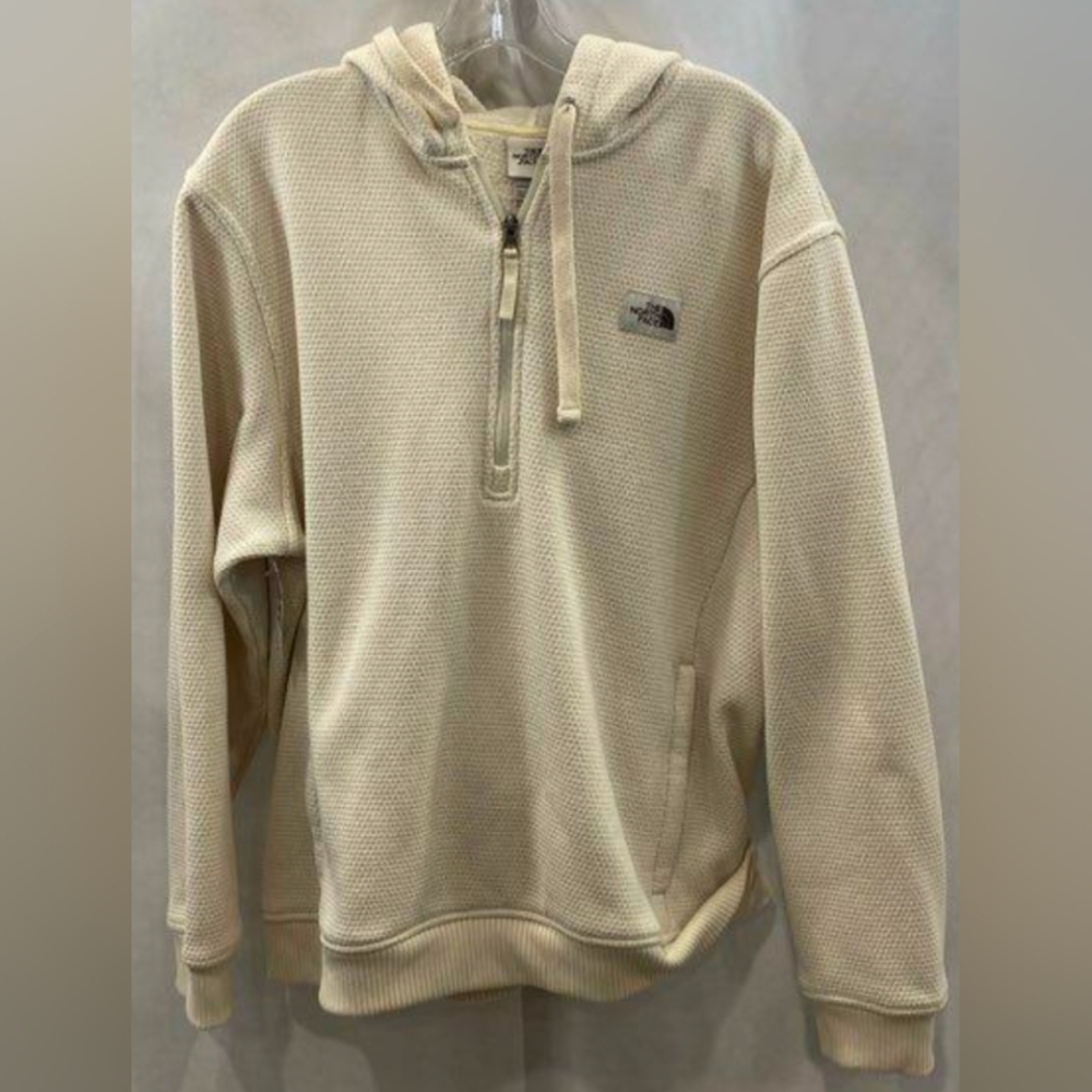 The North Face Curran Tail 1/4 Zip Waffle Hoodie Sweater XL Like New MSRP $115 - Picture 4 of 7